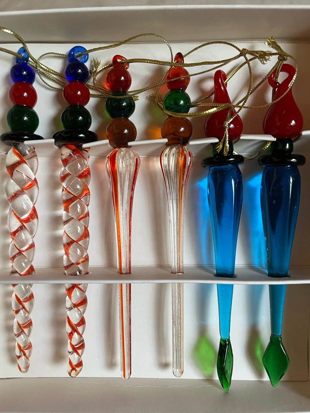 Vintage Pier 1 Icicle Ornaments